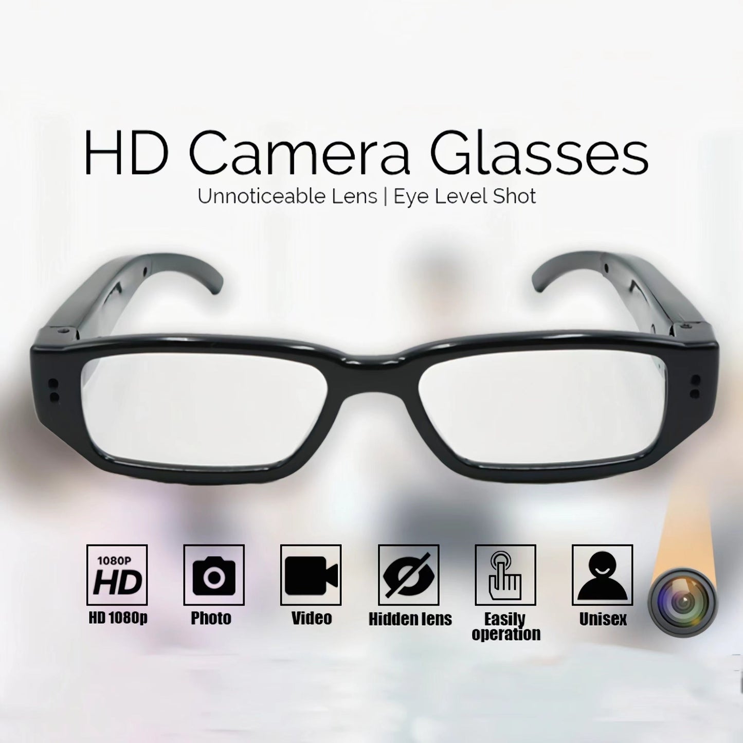 1PC Smart Video Camera Glasses HD Camera Glasses With 32GB Memory